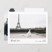 2写真書道結婚のサンキューカード (正面/裏面)