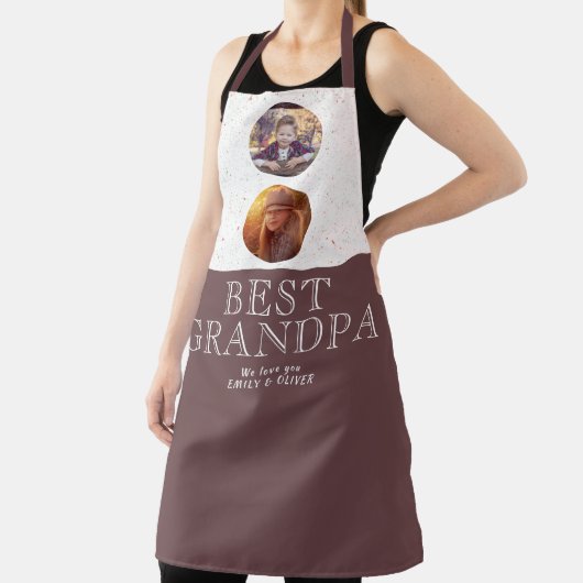 2写真最高のおじいちゃん父の日の記念に エプロン (インサイチュ)
