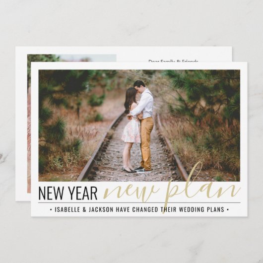 2写真減らの新結婚年の計画の変更 シーズンカード (正面/裏面)