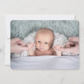 2写真父母モダンバプテスマまたは《キリスト教》洗礼式や命名式 サンキューカード (裏面)