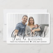 2写真父母モダンバプテスマまたは《キリスト教》洗礼式や命名式 サンキューカード (正面)