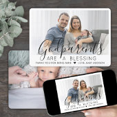 2写真父母モダンバプテスマまたは《キリスト教》洗礼式や命名式 サンキューカード