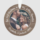 2写真第1回クリスマスウッド素朴フェイクさん オーナメント (正面)