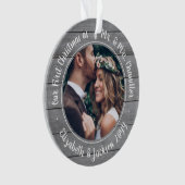 2写真第1回クリスマスグレイフェイクウッド オーナメント (正面)