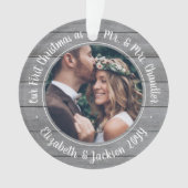 2写真第1回クリスマスグレイフェイクウッド オーナメント (正面)