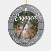 2写真第1回クリスマスグ婚約したレーフェイクウッド セラミックオーナメント (左)