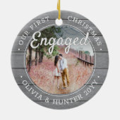 2写真第1回クリスマスグ婚約したレーフェイクウッド セラミックオーナメント (裏面)