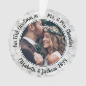 2写真第1回クリスマスマーブルエレガントフェイク夫人 オーナメント (正面)