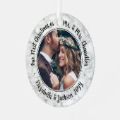 2写真第1回クリスマスマーブルエレガントフェイク夫人 メタルオーナメント (正面左)