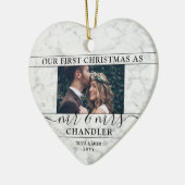 2写真第1回クリスマスマーブルフェイクハート セラミックオーナメント (左)