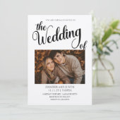 2写真簡略的結婚式招待状 招待状 (スタンド正面)