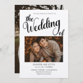 2写真簡略的結婚式招待状 招待状 (正面/裏面)