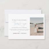 2写真結婚のサンキューカード サンキューカード (正面)