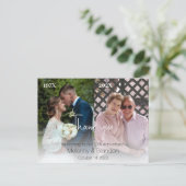 2写真結婚の記念日ありがとう ポストカード (スタンド正面)