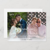 2写真結婚の記念日ありがとう ポストカード (正面/裏面)