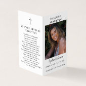 2写真葬儀記念フォルダー祈りの言葉カード (外部)