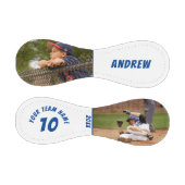 2写真野球名番号チームブルーホワイト 野球ボール (パネル)