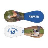 2写真野球名番号チームブルーホワイト 野球ボール (パネル)