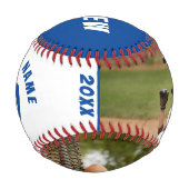 2写真野球名番号チームブルーホワイト 野球ボール (裏面)