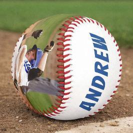 2写真野球名番号チームブルーホワイト 野球ボール