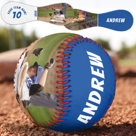 2写真野球名番号チームブルーホワイト 野球ボール