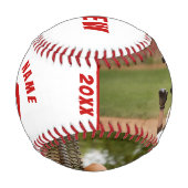 2写真野球名番号チーム赤白 野球ボール (裏面)
