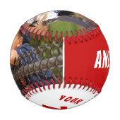 2写真野球名番号チーム赤白 野球ボール (正面)