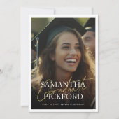 2写真金ゴールド高校2024卒業パーティー 招待状 (正面)