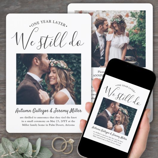 2写真1周年記念パーティーWe Still 結婚's 招待状