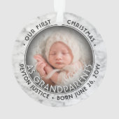 2写真1番目のクリスマスは祖父母の大理石フェイクとして オーナメント (裏面)