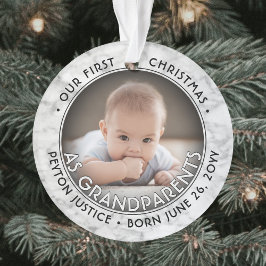 2写真1番目のクリスマスは祖父母の大理石フェイクとして オーナメント