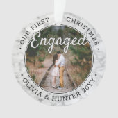 2写真1stクリスマスマ婚約したロエレガントスフェイクビー オーナメント (正面)
