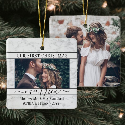 2写真1stクリスマスマ結婚したロエレガントスフェイクビー セラミックオーナメント