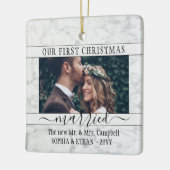 2写真1stクリスマスマ結婚したロエレガントスフェイクビー セラミックオーナメント (左)