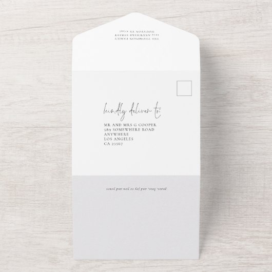 2写真2026カレンダーのクリスマスニュースレター オールインワン招待状 (外側)