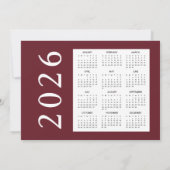 2写真2026カレンダー喜びクリスマスブルゴーニュ シーズンカード (裏面)