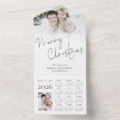 2写真2026 Calender Christmas All in one Card オールインワン招待状 (内側)