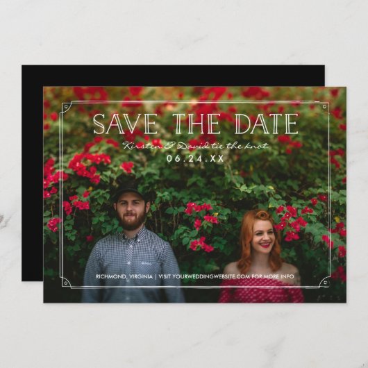 2写真 | Romantic Doodles Wedding日付を保存 セーブザデート (正面/裏面)