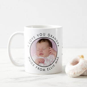 2写真I Love You Grandpa Nameメッセージ コーヒーマグカップ