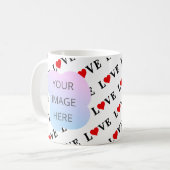 2写真LOVEハート自分のロマンチックな愛を作成 コーヒーマグカップ (正面左)