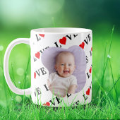 2写真LOVEハート自分のロマンチックな愛を作成 コーヒーマグカップ