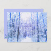 2冬のウッドランドはがき ポストカード (正面/裏面)
