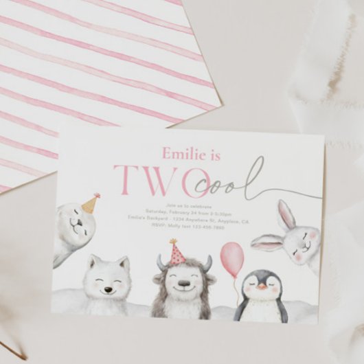 2冬クール動物誕生日招待状 招待状