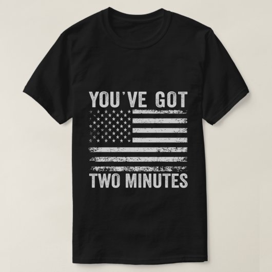 2分のインタビ得ューヴィンテージ米国国旗F Tシャツ (デザイン正面)