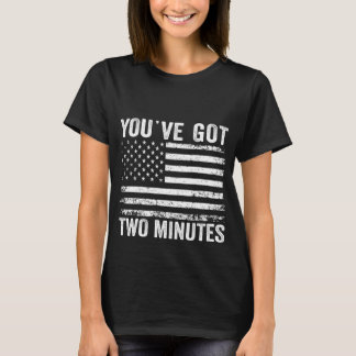 2分間得で政治のインタビおもしろいュー Tシャツ