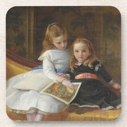 2動揺して人のビクトリアン少女 コースター (正面)