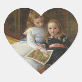 2動揺して人のビクトリアン少女 ハートシール