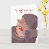 2匹お洒落の愛猫 カード (黄色い花)