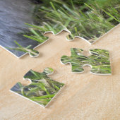 2匹のかわいいベビーの灰色のオランダLOPのバニーウサギ ジグソーパズル (側面)