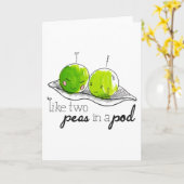 2匹のさやの中の豆 カード (黄色い花)